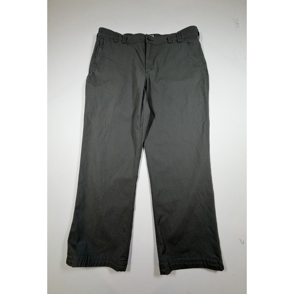 Duluth Trading Flex Fire Hose Pants Mens 42x30 Gray Relaxed Fit Stretch Work
